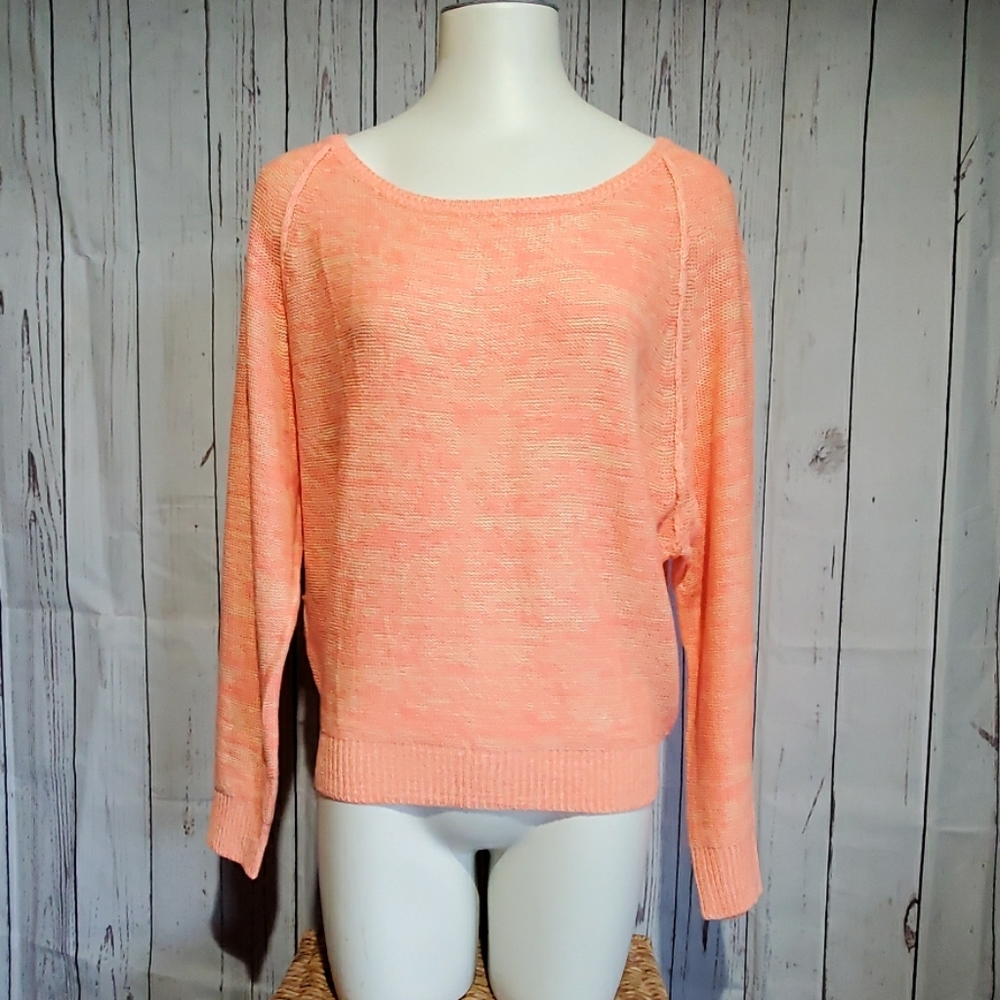 Light weight bright pinky peach sweater.